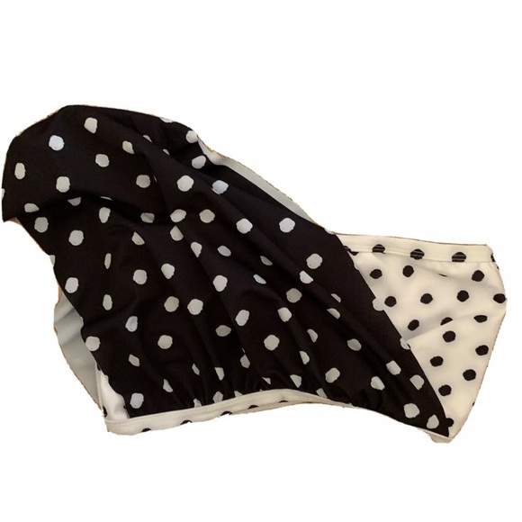 FREE PEOPLE x Beth Richards Knot Bandeau Bikini Top PolkaDot Black/White Size XS - Picture 6 of 7